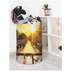 Корзина для игрушек JoyArty "Рассвет на цветущем мосту" 40x60 см