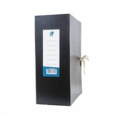 Короб архивный LITE 120 мм А4, черный, бумвинил, разобран
