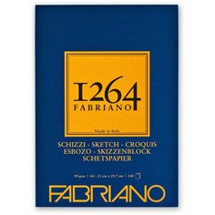 Альбом для графики Fabriano 1264 SKETCH 90г/м. кв 21х29,7 100 листов склейка по короткой стороне