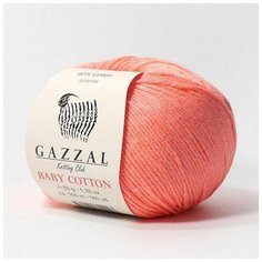 Пряжа Gazzal Baby Cotton (Беби Коттон) арт.3460 60% хлопок, 40% акрил 50г 165м 10шт