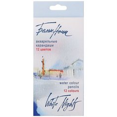 Карандаши цветные акварельные Белые Ночи, 12 цветов, картон, 158411252 Невская палитра
