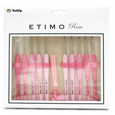 Набор крючков для рукоделия Tulip Etimo Rose, сверхтонких, TEL-001e, розовый
