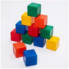 Набор цветных кубиков, 6 × 6 см, 12 штук Solomon