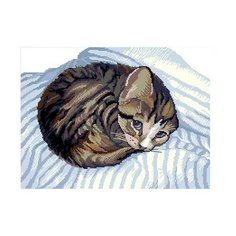 Набор для вышивания крестом Котенок НИТ-2081, 48x33 см. канва, мулине Nitex