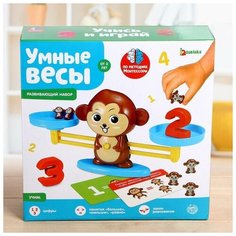 Развивающий набор ZABIAKA "Умные весы", 20 карточек с заданиями