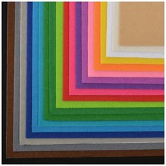 Набор клеевого листового фетра (мягкий) IDEAL 1,8мм 20х30см арт. FLT-SA5 уп.20 листов цв. ассорти