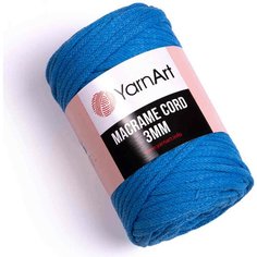Пряжа "Macrame Cord" 60% хлопок, 40% вискоза/полиэстер 3 мм 85м/250гр (786 т. голубой) Yarn Art
