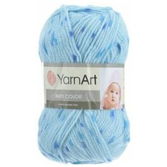 Пряжа YarnArt Baby Color (ЯрнАрт Беби Колор) 0265 голубой/голубая крапинка 100% акрил 50г 150м 5 шт