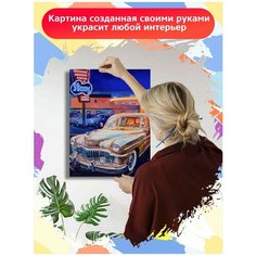 Картина по номерам автомобили (рэтро-авто) - 7825 В 30x40