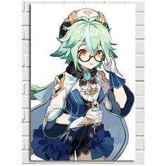 Картина по номерам Игра Genshin impact (Генишин, Ху Тао, Делюк, Сахароза, Сяо) - 8295 В 60x40