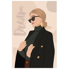 Школа талантов Алмазная мозаика на подрамнике с полным заполнением Girl Boss, 20х30 см