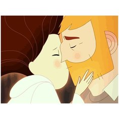 Картина по номерам на холсте песнь моря любовь поцелуй - 1280