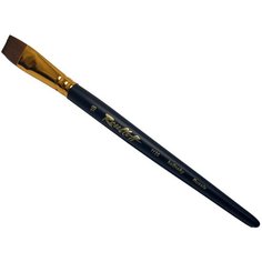 Кисть Roubloff, колонок плоская короткая ручка "1125" №18 желтая обойма