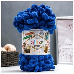 Пряжа "Puffy" 100 % микрополиэстер 9м/100г (637 джинс) Alize
