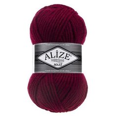 Пряжа Alize Superlana Maxi (Ализе Суперлана Макси) - 5 мотков 523 кристально-розовый 75% акрил, 25% шерсть 100м/100г