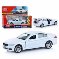 Машина металл BMW 5-ER Sedan M-Sport 12 см, (откр. двери, багаж, бел,) в коробке Технопарк