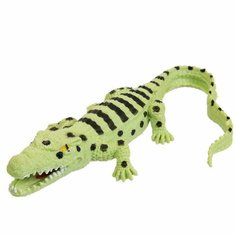 Фигурка Abtoys Юный натуралист: Рептилии, Крокодил полосатый, резиновая (PT-01741)