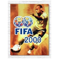 Картина по номерам на холсте игра FIFA 2000 (Sega, Сега, 16 bit, 16 бит, ретро приставка) - 9958 В 30x40