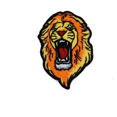 Шеврон, нашивка, патч, на липучке, Лев. Размер 70х35 мм. Мега Принт
