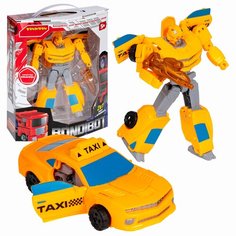 Трансформер BONDIBOT 2в1 робот-автомобиль жёлтое такси Bondibon