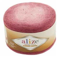 Пряжа Alize Angora Gold Ombre Batik, 20 % шерсть, 80 % акрил, 150 г, 825 м, 2 шт., 7247 ягодный