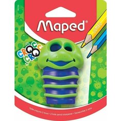 Точилка MAPED CROC-CROC, 2 отверстия, растягивающийся контейнер, в блистере
