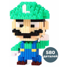 3D конструктор Марио Луиджи Mario 580 деталей Star Friend