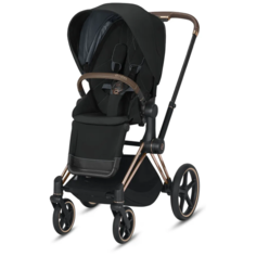 Коляска Cybex PRIAM IV Deep Black шасси Rosegold