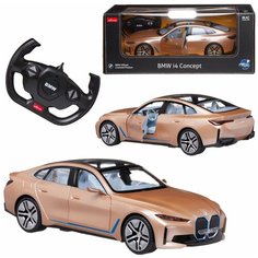 Машина р/у 1:14 BMW i4 Concept 2,4G золотистый цвет, открываемые дверцы, свет. Rastar