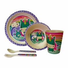 Набор детской посуды FISHER-PRICE Единорог из бамбука 5 предметов OXI212261-1