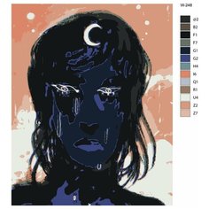 Картина по номерам W-248 "Лунный человек" 60х80 Brushes Paints