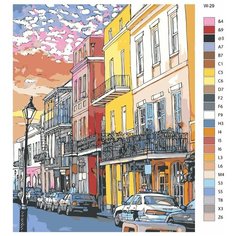 Картина по номерам W-29 "Городской пейзаж" 60х80 Brushes Paints