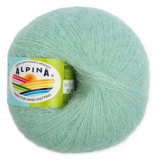 Пряжа ALPINA "MEGHAN" 73% кид мохер, 27% нейлон 4 шт.х50г 390м №21 мятный