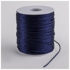 Фурнитура для рукоделия - Шнур нейлоновый на бобине, d1мм L100м, цвет темно-синий, 1 шт. Queen Fair