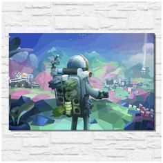 Картина по номерам на холсте игра Astroneer - 11572 Г 60x40