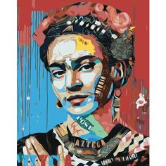 Картина по номерам "Pop Art Поп-арт: Фрида 2", Раскраска 40x50 см, Портрет