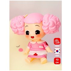 Коллекционная Игрушка Мини - Кукла для Девочек DDung из Серии Доктора / Медсестра в Розовом Костюме / Пупс, Брелок Дун Данг 10 см FDE0915-2