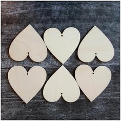 Деревянные заготовки для творчества, декупажа и рукоделия в форме сердец Scrap Chip