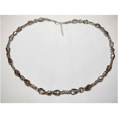 Бусы. Стеклянные рондели, капли, кубики. Длина 53 см.(+- 3 см). Нет бренда