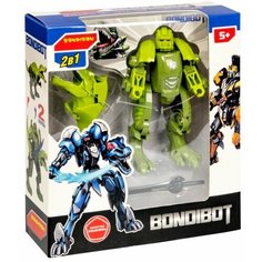 Трансформер 2в1 BONDIBOT Bondibon робот-динозавр велоцираптор 5х9см