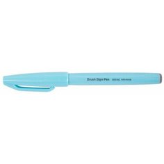 Фломастер-кисть Brush Sign Pen, 2 мм, цвет: лазурно-синий, Pentel