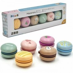 Игровой набор Viga Toys PolarB 44087 Миндальное печенье из дерева на липучках 6 шт Vigatoys