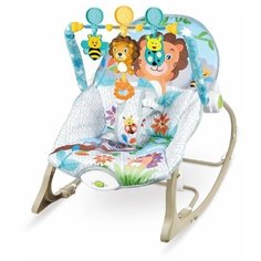 Шезлонг для новорожденных от 0, кресло-качалка для детей с игрушками до 12 кг, вибрация 68145/68115 Zhorya