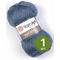 Пряжа YarnArt Silky Royal (ЯрнАрт Силк Роял) 1 моток цвет 431, Джинс, 35% шелковая вискоза, 65% мериносовая шерсть, 50г, 140 м