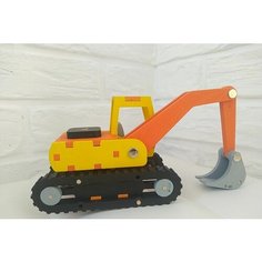 Деревянные пазлы для детей, 3Д пазл "Экскаватор", Развивающий конструктор, подарок, 39 элементов Нет бренда