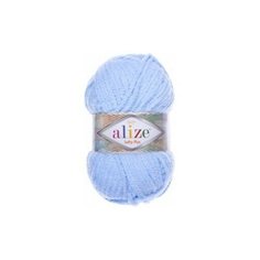 Пряжа Alize softy plus цвет 183 (голубой). 100% микрополиэстер, 120м/100гр, 1 шт.