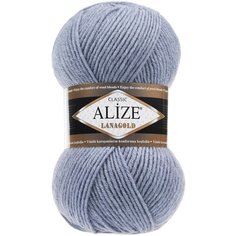 Пряжа Alize Lanagold светло-джинсовый (221), 5 шт