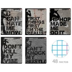 Тетрадь 48 листов "ХИП-ХОП" 5 видов. Набор 5 штук. Альт