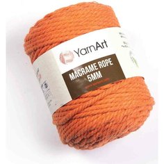 Пряжа YarnArt Macrame Rope 5mm нектарин (770), 60%хлопок/ 40%вискоза/полиэстер, 85м, 500г, 1шт