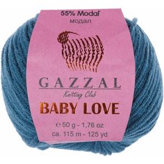 Пряжа Gazzal Baby Love морская волна (1620), 55%модал/45%акрил, 115м, 50г, 1шт